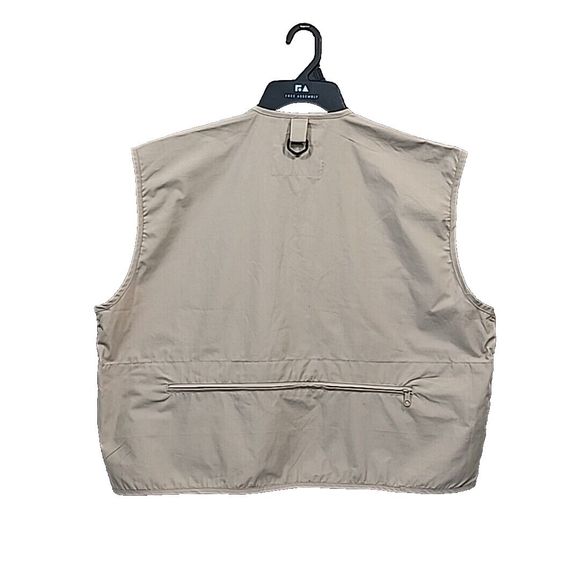 RIO BRAVO Tan Cotton Fly Fishing Tackle Safari Vest Jacket Adult Size XL NEW - Picture 2 of 8